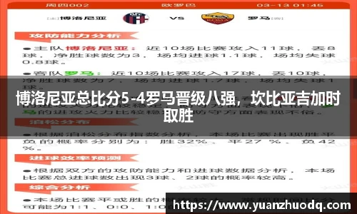 博洛尼亚总比分5-4罗马晋级八强，坎比亚吉加时取胜